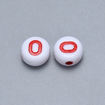 Craft Acrylic Horizontal Hole Letter Beads SACR-S201-11O-1