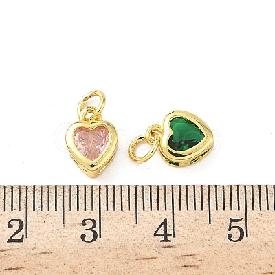 Brass with Cubic Zirconia Pendants KK-I381-04G-1