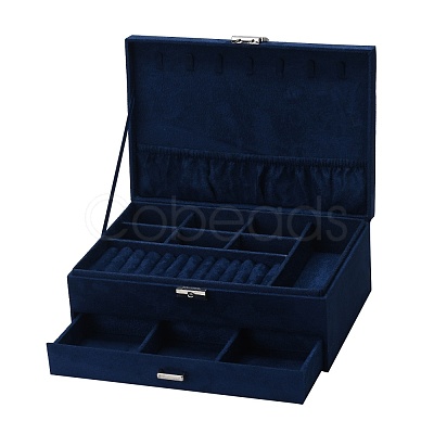 Velvet & Wood Jewelry Boxes VBOX-I001-04B-1