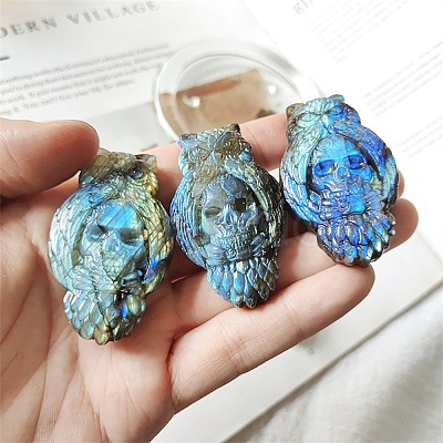 Natural Labradorite Carved Figurines Statues for Home Office Desktop Decoration PW-WG11844-05-1