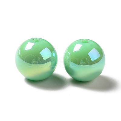 UV Plating Rainbow Iridescent Acrylic Beads PACR-D070-01A-1