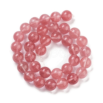 Cherry Quartz Glass Beads Strands G-B077-A06-02-1