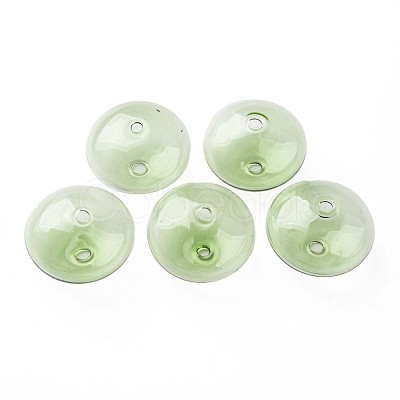 Transparent Handmade Blown Glass Globe Beads GLAA-T012-52F-1