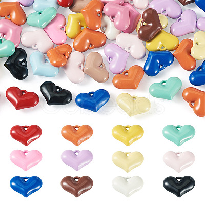 50Pcs Baking Paint Acrylic Pendants OACR-TA0004-83B-1