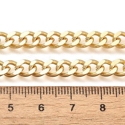 Brass Cuban Link Chain Necklaces for Women NJEW-U022-01G-1