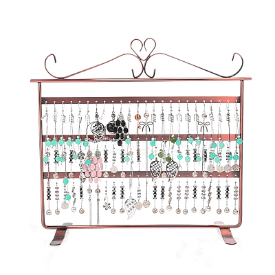 Rectangle Shape Iron 3-Tier Earring Display Stand EDIS-K002-03R-1