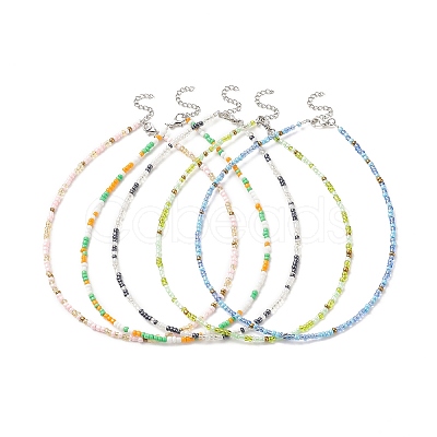 Glass Seed Beaded Two Loops Wrap Bracelet for Women BJEW-JB09216-1