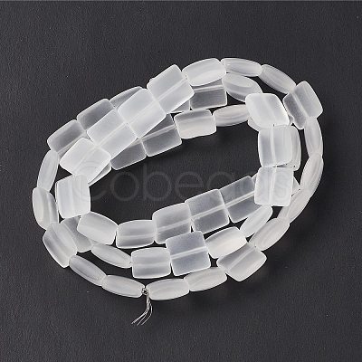 Transparent Frosted Glass Beads Strands FGLA-S001-01G-1