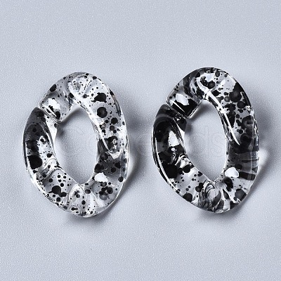 Transparent Spray Paint Acrylic Linking Rings TACR-Q276-001A-1