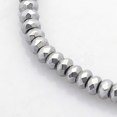 Electroplate Non-magnetic Synthetic Hematite Beads Strands G-J208G-13-1