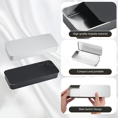2Pcs Slide Top Tinplate Trinket Storage Boxes CON-SP0001-22A-01-1