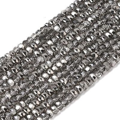Electroplate Glass Beads Strands GLAA-Q105-03Q-1