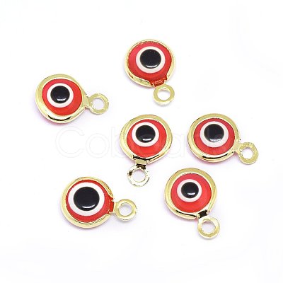 Handmade Evil Eye Lampwork Charms KK-F764-13G-02-1