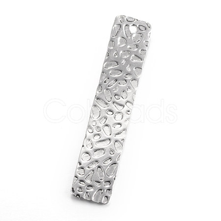 Non-Tarnish 201 Stainless Steel Textured Pendants LS-X-STAS-S055-30-1