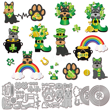 Saint Patrick's Day Theme Carbon Steel Cutting Dies Stencils DIY-WH0309-3313-1