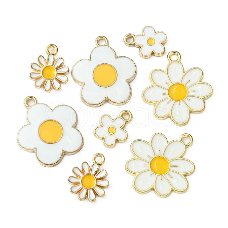 8Pcs 4 Styles Alloy Enamel Charms ENAM-YW0003-11-1