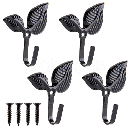 2Pcs Leaf Iron Hanger FIND-WH20007-61EB-1