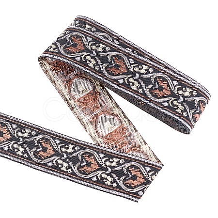 Ethnic style Embroidery Polyester Ribbons OCOR-WH0077-27C-1