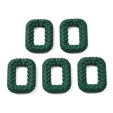 Spray Painted CCB Plastic Linking Rings CCB-Q091-009B-1