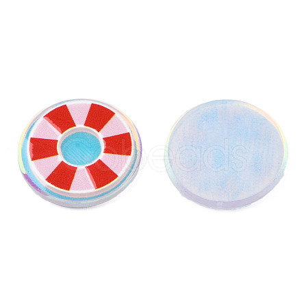 Transparent Printed Acrylic Cabochons TACR-N016-31-1