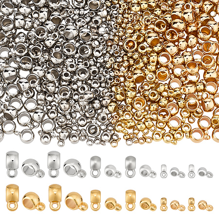 600Pcs 2 Colors CCB Plastic Tube Bails CCB-GO0001-03-1