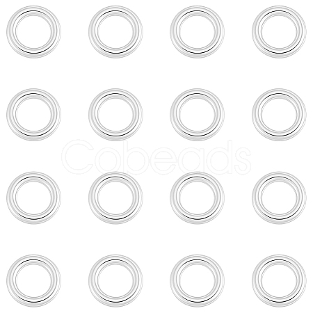 20Pcs 925 Sterling Silver Round Rings STER-BBC0009-64B-S-1