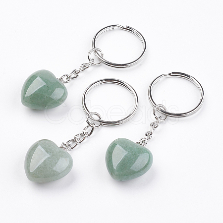 Natural Green Aventurine Keychain KEYC-F019-02P-1