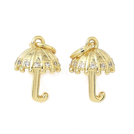 Brass Micro Pave Clear Cubic Zirconia Pendants KK-Z120-59B-G-1