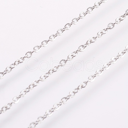 Tarnish Resistant 304 Stainless Steel Cable Chains CHS-F003-09P-A-1