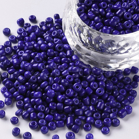 Baking Paint Glass Seed Beads SEED-S002-K6-1