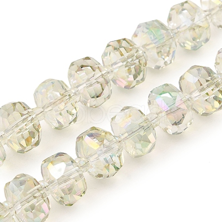 Transparent Electroplate Glass Beads Strands EGLA-P062-01A-HR04-1