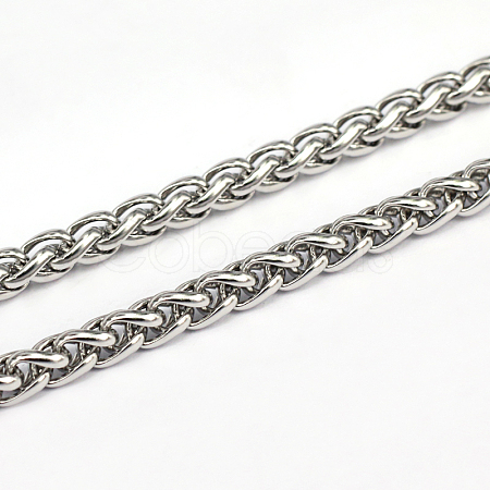 Tarnish Resistant 304 Stainless Steel Wheat Chains CHS-L001-30-5mm-1