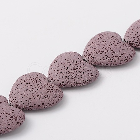 Natural Lava Rock Beads Strands G454-1-1