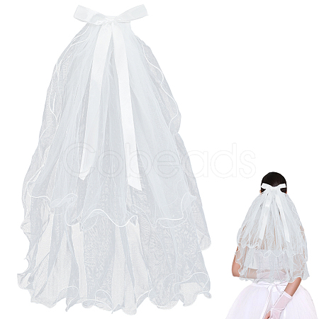 Organza Bridal Veils AJEW-WH20020-254B-1