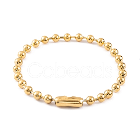 Ion Plating(IP) 304 Stainless Steel Ball Chain Necklaces for Women NJEW-G135-01A-G-1