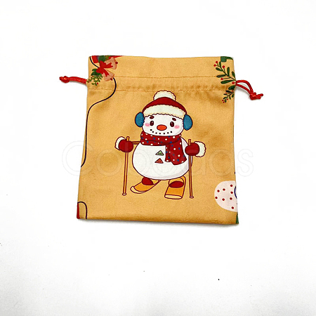 Christmas Printed Cloth Drawstring Bags XMAS-PW0001-235C-1