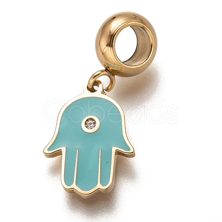 304 Stainless Steel European Dangle Charms STAS-I177-24B-1