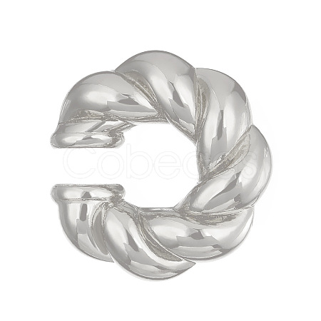 Twist C-Shaped CCB Plastic Cuff Earrings WH-WG6582D-01-1
