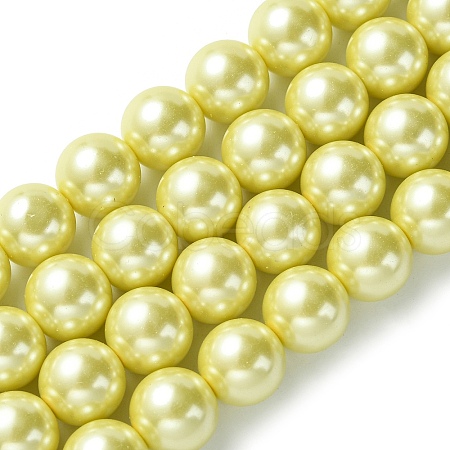 Eco-Friendly Glass Pearl Beads Strands HY-A008-12mm-RB012-1