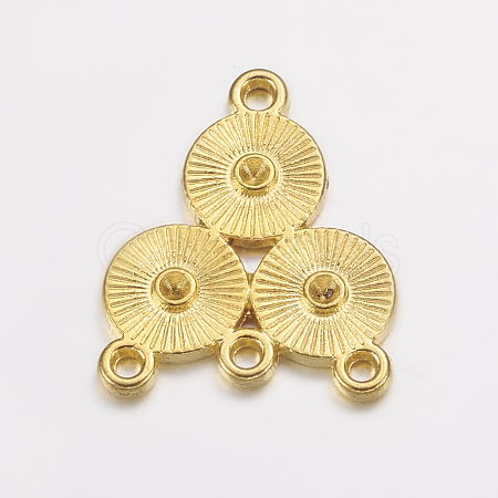 Alloy Rhinestone Connector Settings X-EA10684Y-G-1