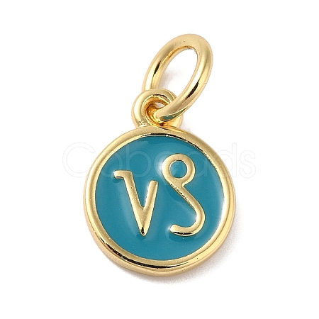 Real 18K Gold Plated Brass Enamel Charms KK-L216-001G-G05-1