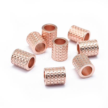 Rack Plating Brass European Beads LS-KK-O125-07RG-1