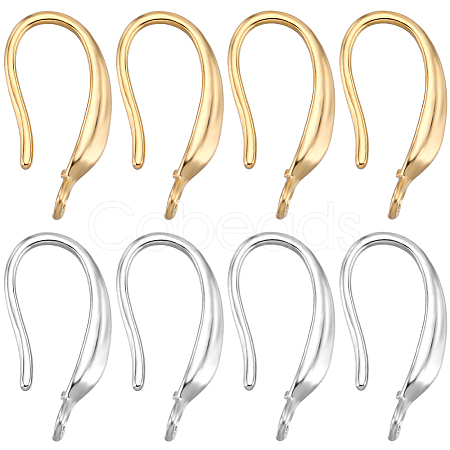 Beebeecraft 28Pcs 2 Colors Rack Plating Eco-friendly Brass Earring Hooks KK-BBC0010-17-1