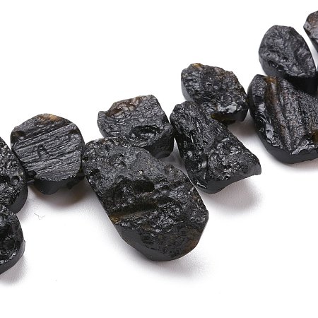 Natural Tektite Beads Strands G-K419-02B-1