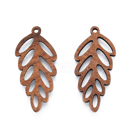 Natural Walnut Wood Pendants WOOD-N011-015-1