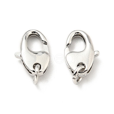 Rack Plating Brass Lobster Claw Clasps KK-G416-24P-1