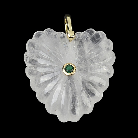 Natural Quartz Crystal Carved Pendants G-C276-01G-09-1