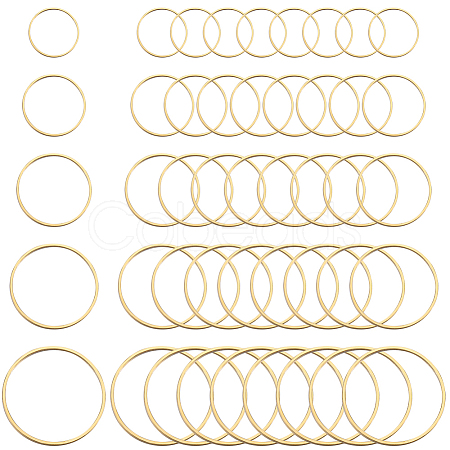 100pcs 5 Styles Brass Linking Rings KK-SP0002-19-1