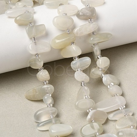 Natural Moonstone Beads Strands G-P604-A27-01-1