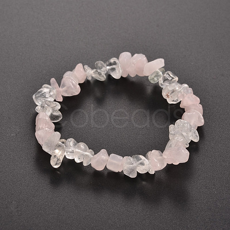 Chips Gemstone Beaded Stretch Bracelets BJEW-JB01825-01-1